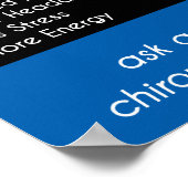 カイロプラクティックの副作用[青]ポスター ポスター (角)