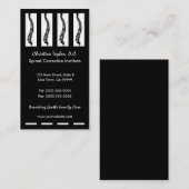 カイロプラクティックの名刺(黒) 名刺 (正面/裏面)