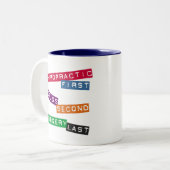 カイロプラクティックの最初マグ ツートーンマグカップ (正面左)