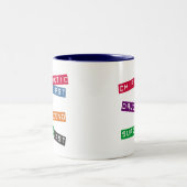 カイロプラクティックの最初マグ ツートーンマグカップ (中央)