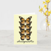 カイロプラクティックの蝶 カード (黄色い花)