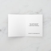 カイロプラクティックの視力検査表メッセージのメッセージカード カード (内部)