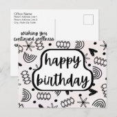 カイロプラクティックの誕生日ポストカード、カイロプラクティック ポストカード (正面/裏面)