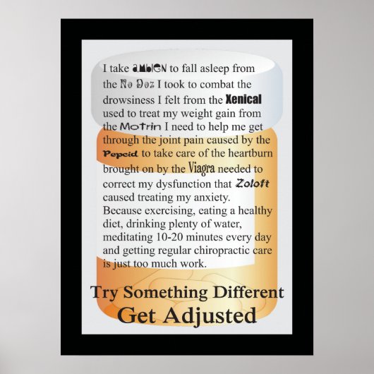 カイロプラクティックはポスターを違う試す ポスター (正面)