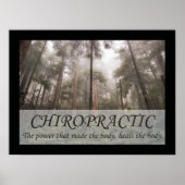 カイロプラクティックは体引用文ことわざ ポスター (正面)