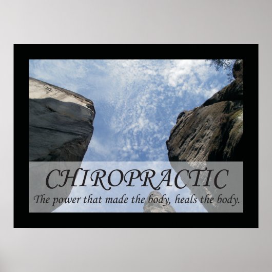 カイロプラクティックは体引用文ことわざ ポスター (正面)