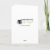 カイロプラクティックは年の挨拶状に生命を加えます カード (裏面)