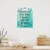 カイロプラクティックは18x24年のポスターに人生を追加 ポスター (キッチン)