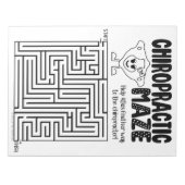 カイロプラクティックアクティビティページ、カイロプラクティック ノートパッド (正面)