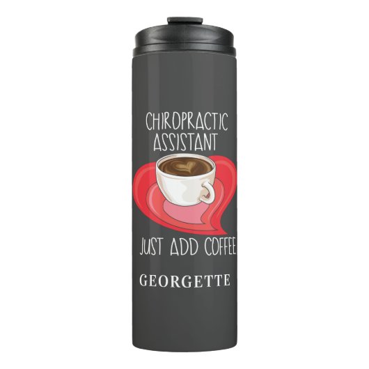 カイロプラクティックアシスタントがコーヒーのパーソナライズを追加 タンブラー (正面)