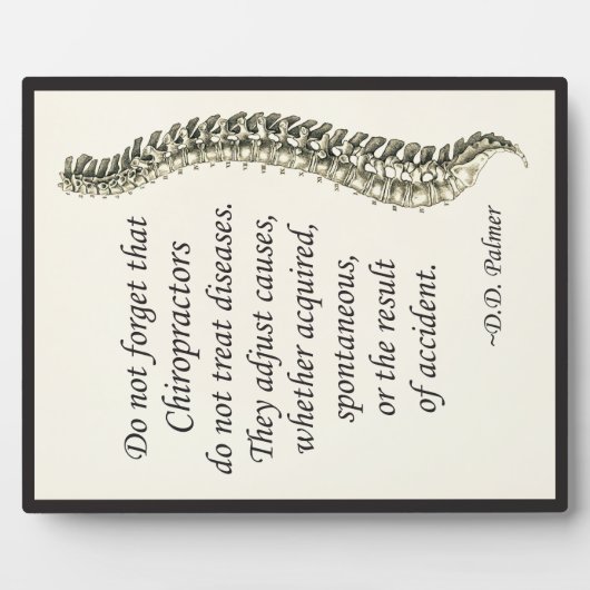 カイロプラクティックアジャストメントパーマー引用文イーゼル フォトプラーク (正面)