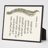 カイロプラクティックアジャストメントパーマー引用文イーゼル フォトプラーク (側面)