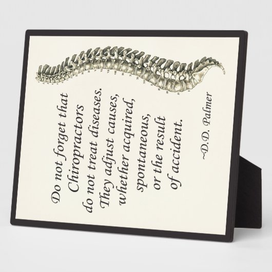 カイロプラクティックアジャストメントパーマー引用文イーゼル フォトプラーク (側面)
