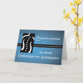 カイロプラクティックインターンシップおめでとうございます、ブラックと カード (黄色い花)