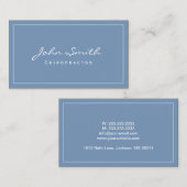 カイロプラクティックエレガントダスティブルーカイロプラクター 名刺 (正面/裏面)