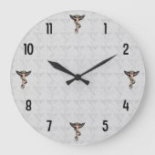 カイロプラクティックエンブレムウォールクロック ラージ壁時計 (正面)