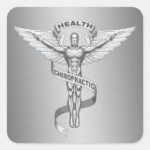 カイロプラクティックエンブレムロゴスタンプ スクエアシール (正面)