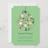 カイロプラクティックオーナメントフラットチロクリスマスカード シーズンカード (正面)