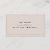 カイロプラクティックカイロプラクターの正常性 名刺 (裏面)