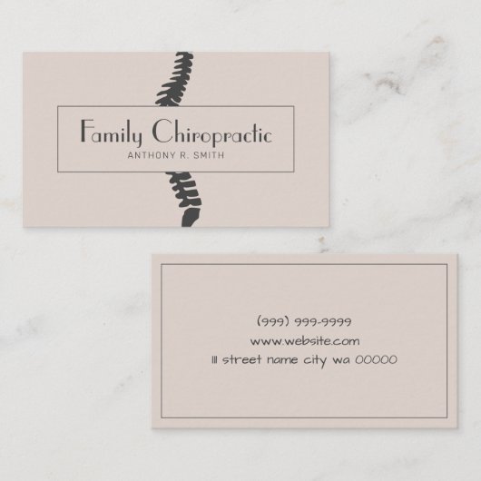 カイロプラクティックカイロプラクターの正常性 名刺 (正面/裏面)