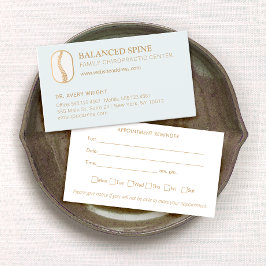カイロプラクティックカイロプラクターアポイントメントアラーム 名刺