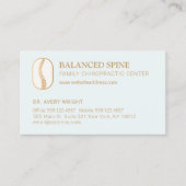 カイロプラクティックカイロプラクターアポイントメントアラーム 名刺 (正面)