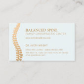 カイロプラクティックカイロプラクターアポイントメントリマインダーバス 名刺 (正面)
