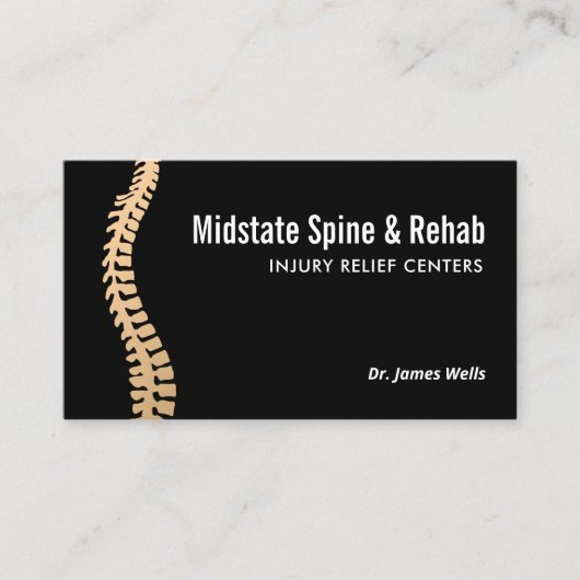 カイロプラクティックカイロプラクターアポイントメントリマインダーバス 名刺 (正面)