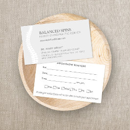 カイロプラクティックカイロプラクターアポイントメントリマインダーバス 名刺