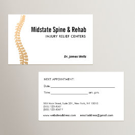 カイロプラクティックカイロプラクターアポイントメントリマインダーバス 名刺