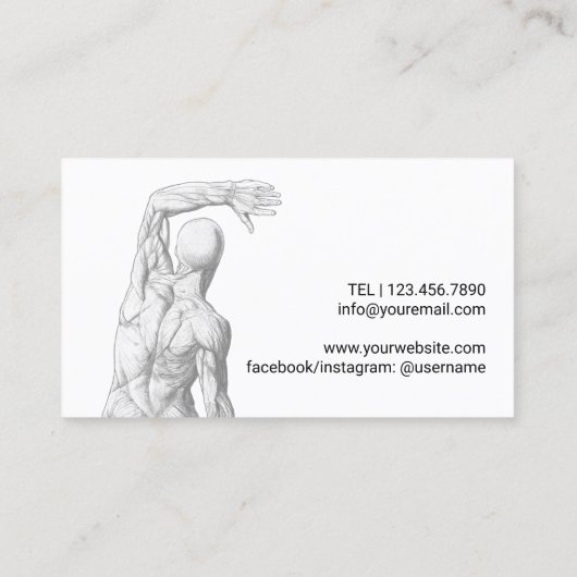 カイロプラクティックカイロプラクタースパイン調整セラピスト 名刺 (裏面)