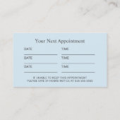 カイロプラクティックカイロプラクタースパイン&ヒーリングハンド 予約カード (裏面)