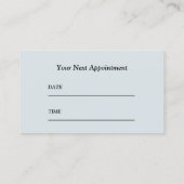 カイロプラクティックカイロプラクターセラピストスパイン調整 予約カード (裏面)