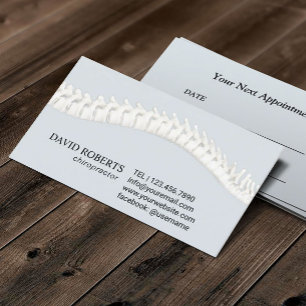 カイロプラクティックカイロプラクターセラピストスパイン調整 予約カード