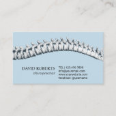 カイロプラクティックカイロプラクターセラピストプレーンブルー 予約カード (正面)