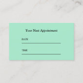 カイロプラクティックカイロプラクターセラピストミント 予約カード (裏面)