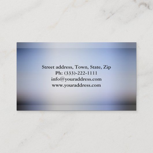 カイロプラクティックカイロプラクターヒト体ブルーカード 名刺 (裏面)