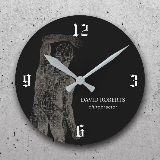 カイロプラクティックカイロプラクターマッサージスパセラピスト ラウンド壁時計