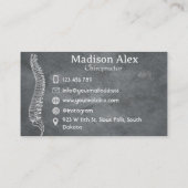 カイロプラクティックカイロプラクターマッサージスパセラピスト 名刺 (裏面)