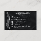 カイロプラクティックカイロプラクターマッサージスパセラピスト 名刺 (裏面)