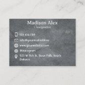 カイロプラクティックカイロプラクターマッサージスパセラピスト 名刺 (裏面)