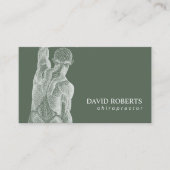 カイロプラクティックカイロプラクターマッサージスパセージグリーン 名刺 (正面)