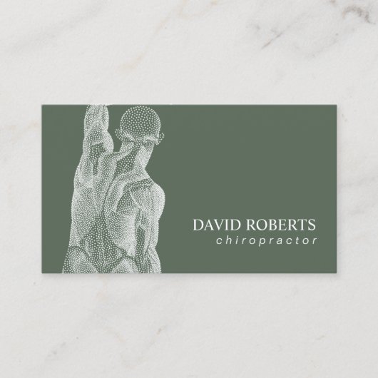 カイロプラクティックカイロプラクターマッサージスパセージグリーン 名刺 (正面)