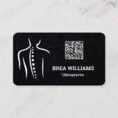カイロプラクティックカイロプラクターマッサージセラピストQR 名刺 (正面)
