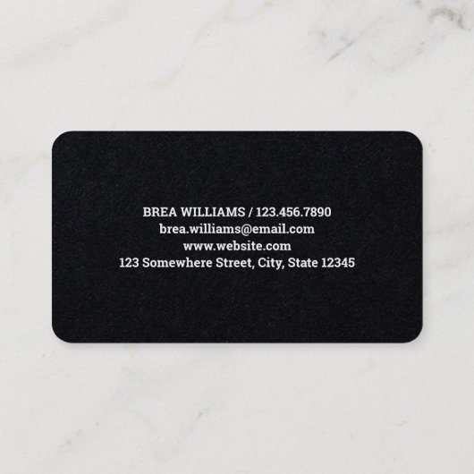 カイロプラクティックカイロプラクターマッサージセラピストQR 名刺 (裏面)