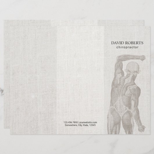 カイロプラクティックカイロプラクターマッサージセラピー3折 (正面/裏面)