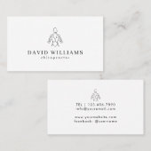 カイロプラクティックカイロプラクターマッサージセラピー 名刺 (正面/裏面)