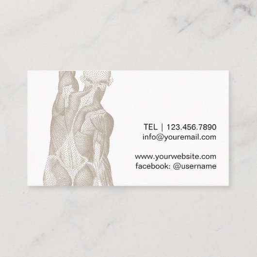 カイロプラクティックカイロプラクターマッサージセラピー 名刺 (裏面)