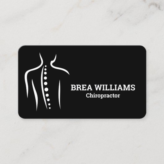 カイロプラクティックカイロプラクターマッサージ手動セラピスト 名刺 (正面)