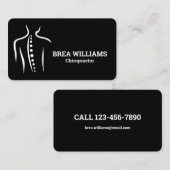 カイロプラクティックカイロプラクターマッサージ手動セラピスト 名刺 (正面/裏面)